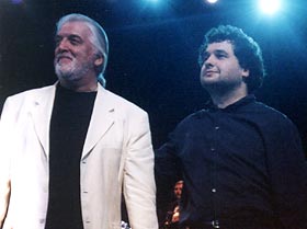 Jon Lord und Paul Mann in Berlin,  9. Oktober 2000